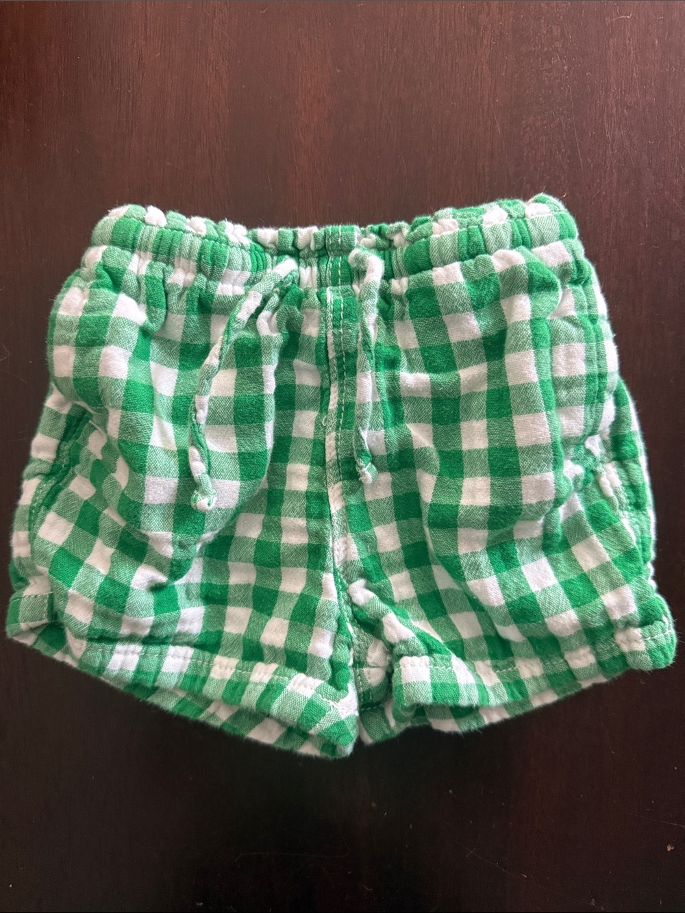 Old Navy Green and White Gingham Kids' Shorts